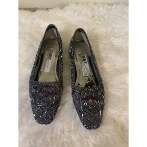 Beverly Feldman's FRANKIE And BABY Beaded Flats Size 6 1/2 AA